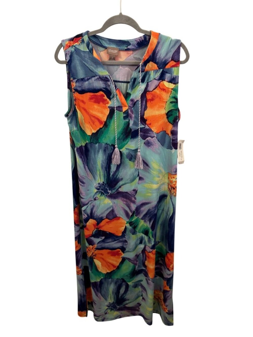 NWT Chico's floral dress size large (2)
